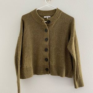 Madewell Broadway Cardigan Sweater, Marled Olive